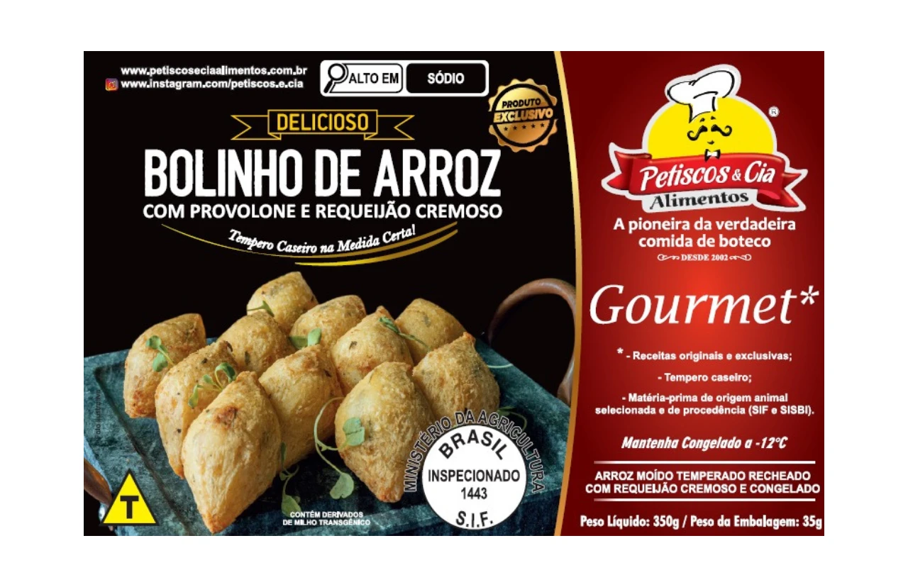 Bolinho de Arroz com provolone e requeijão cremoso 350g