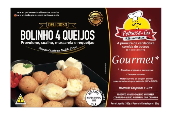 Bolinho 4 Queijos (requeijão cremoso, provolone, coalho e mussarela) 350G