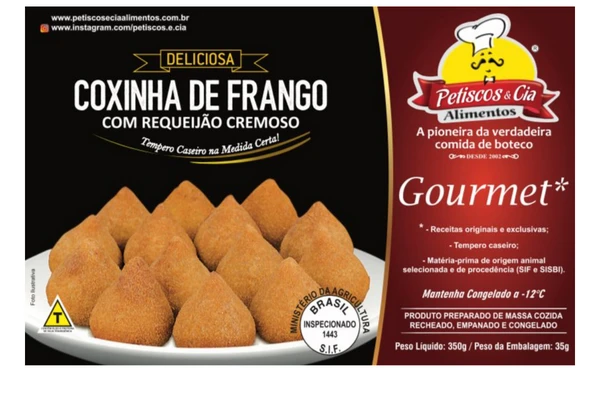 Coxinha de Frango Recheada com Requeijão Cremoso 350g