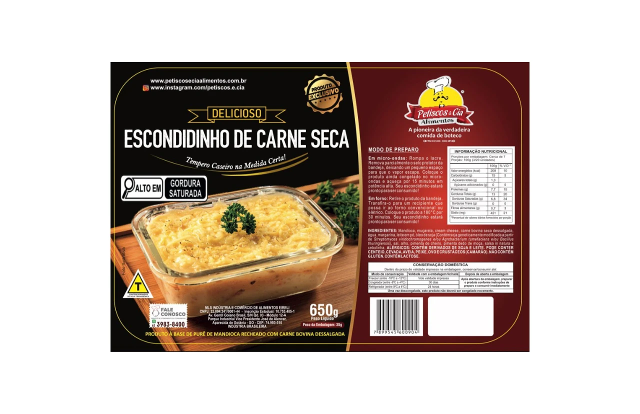 Escondidinho de Carne Seca congelado 650g