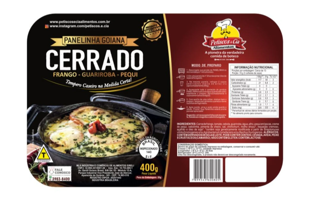 Panelinha Cerrado pré pronta (frango, pequi e guariroba)