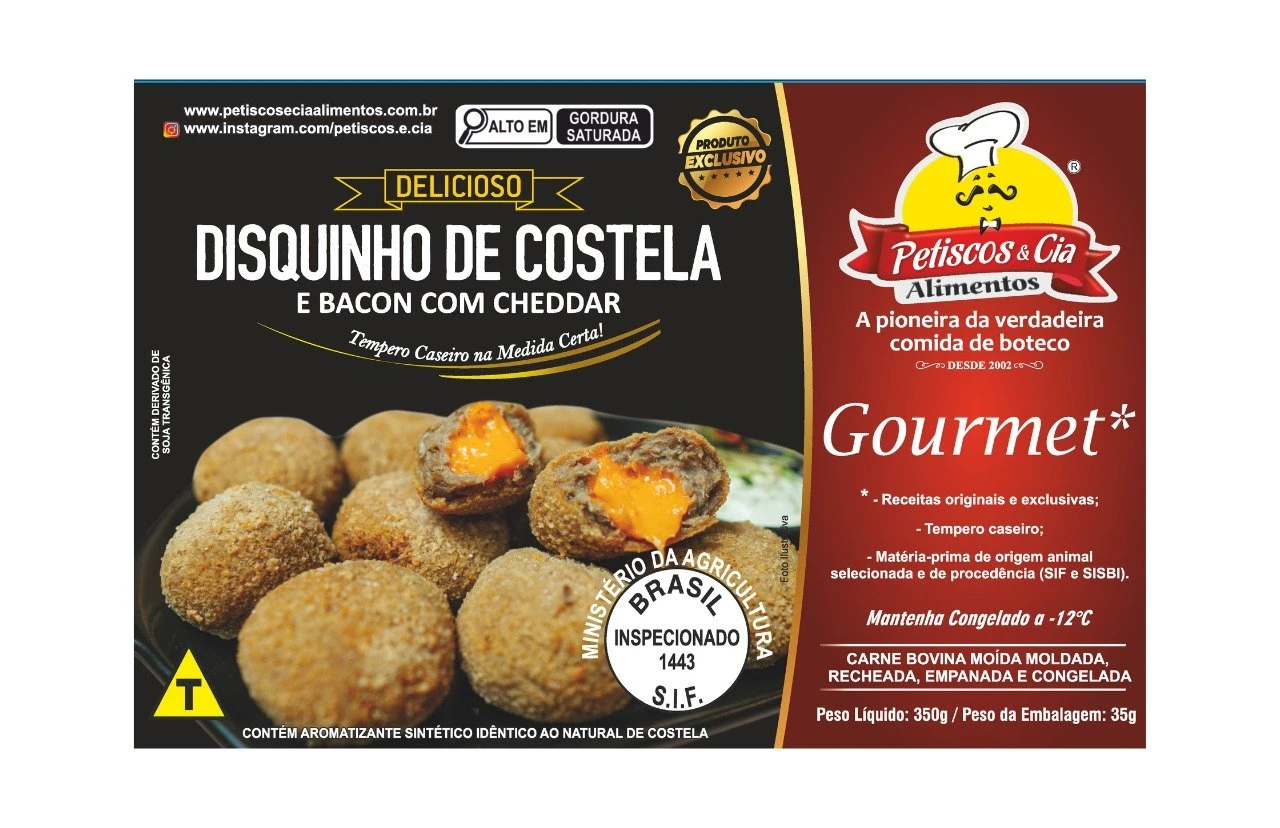 Disquinho de Costela e Bacon com Cheddar 350g